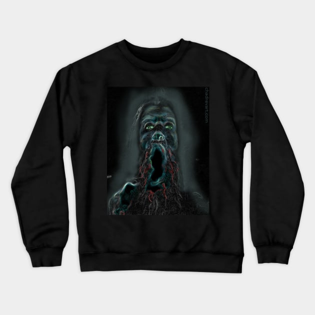 SMOKE JAW / ASHES INSIDE Crewneck Sweatshirt by Chad Rev Art